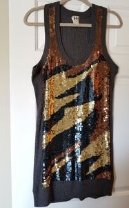 *SOLD* Haute Hippie Sequin Tank Sweater Tunic S